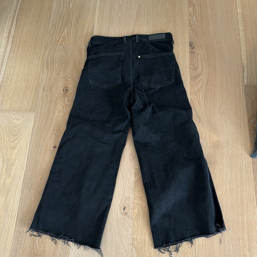 H&M high rise culotte jeans black - Picture 2 of 2